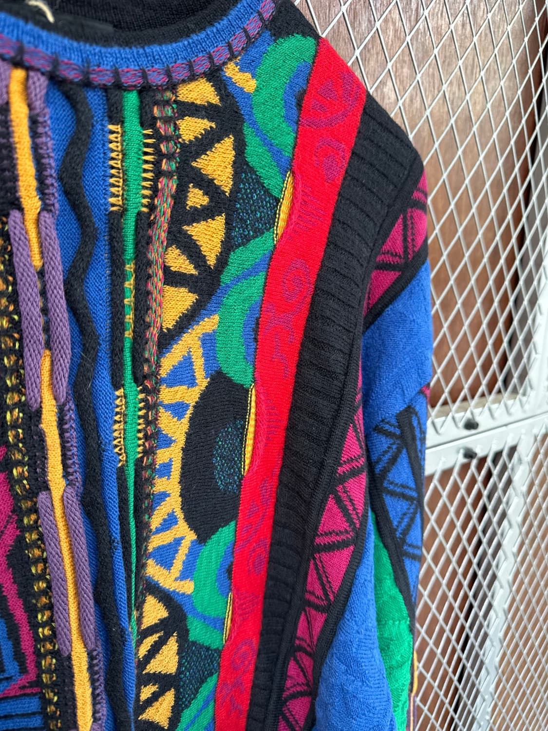 Neiman Marcus 미국 빈티지 입체 패턴 자수 니트 M 상품이미지4