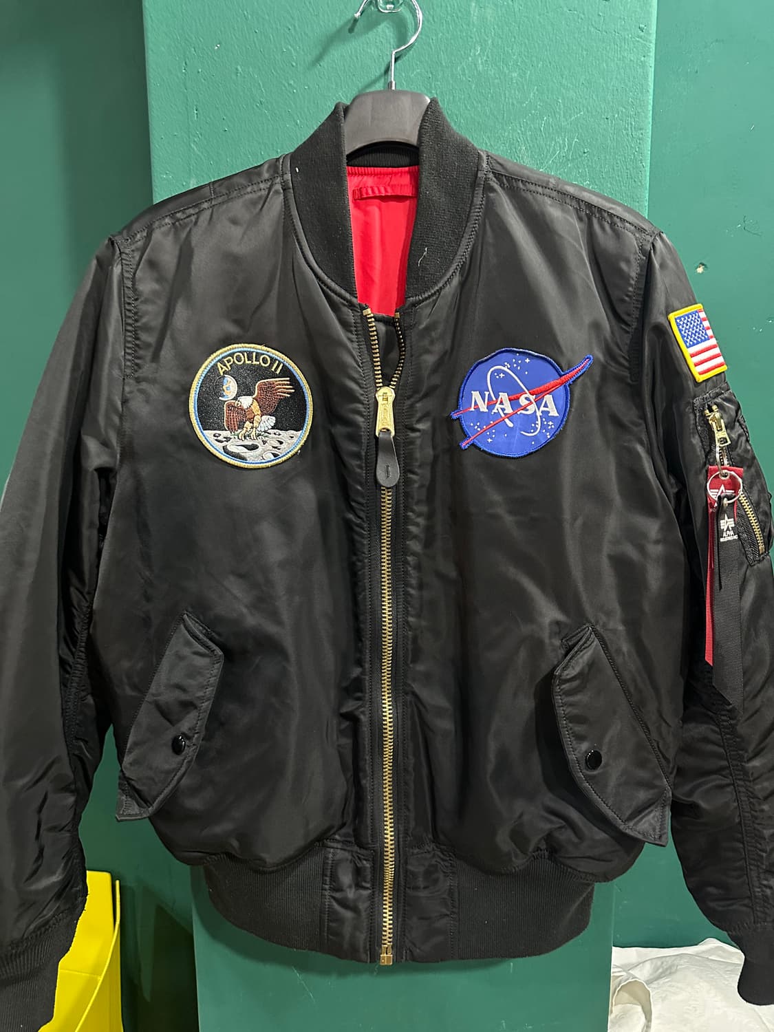 알파인더스트리 nasa ma-1 블랙봄버자켓 100사이즈 상품이미지1