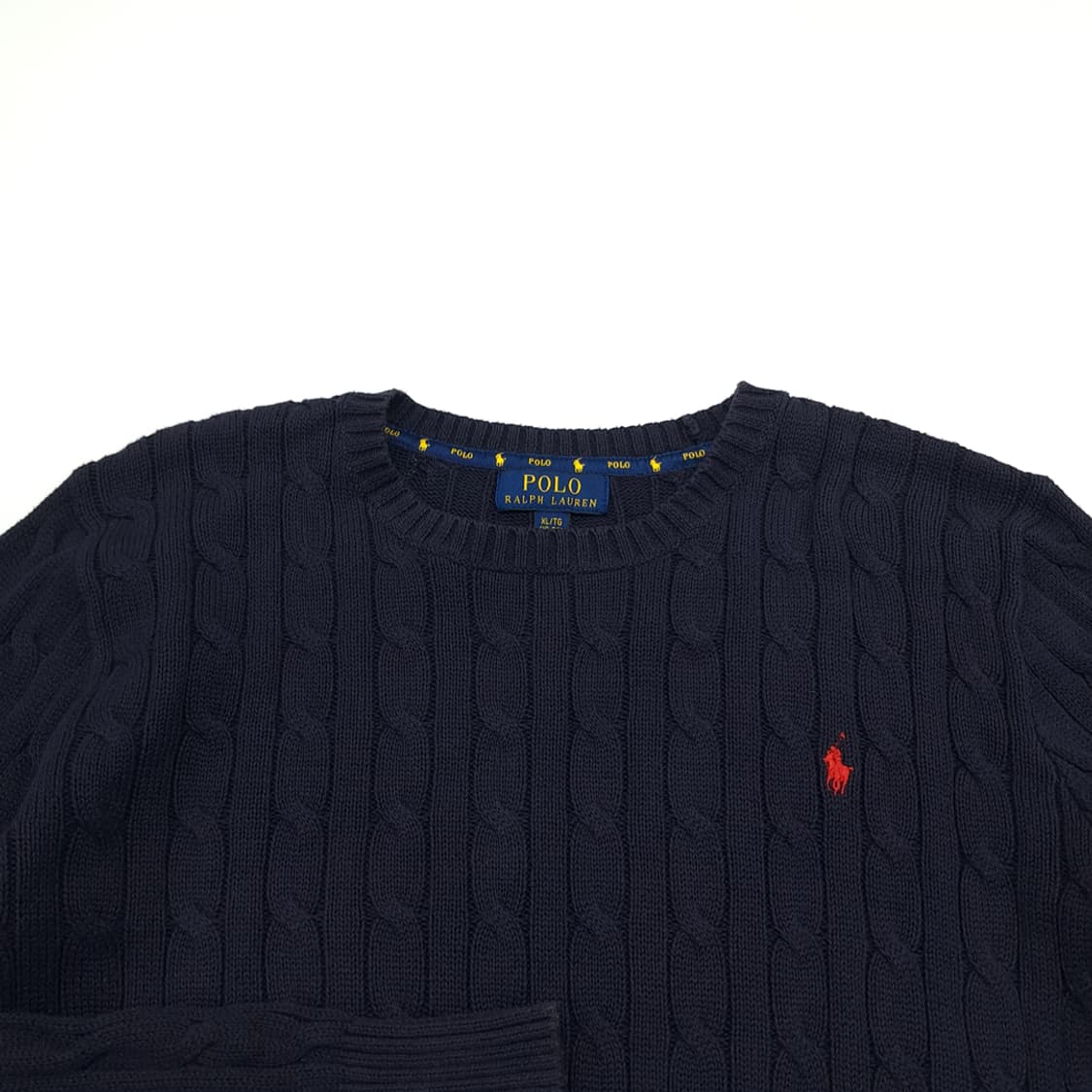 CN841W XL 폴로 랄프로렌 다크네이비 케이블 긴팔 니트 스웨터 상품이미지3