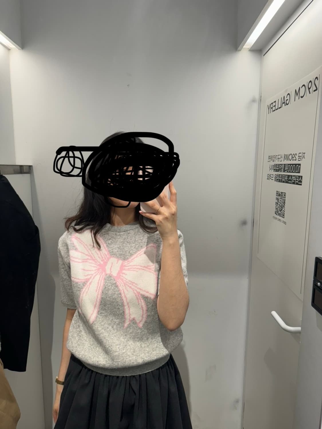 론론 리본 반팔 니트 상품이미지2