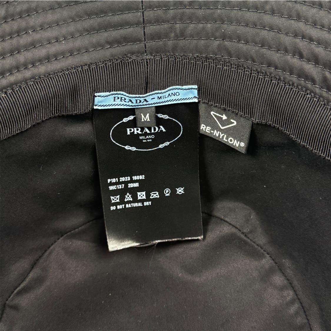 프라다 리나일론 버킷햇 벙거지 모자 블랙 1HC137 상품이미지7