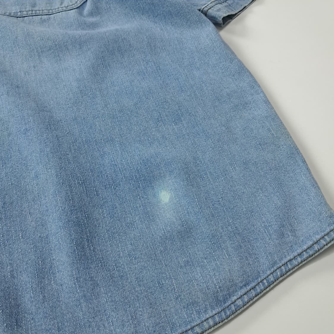 CK451 2XL 할리데이비슨 00s 홍콩판 중청 반팔 데님 셔츠 남방 상품이미지6