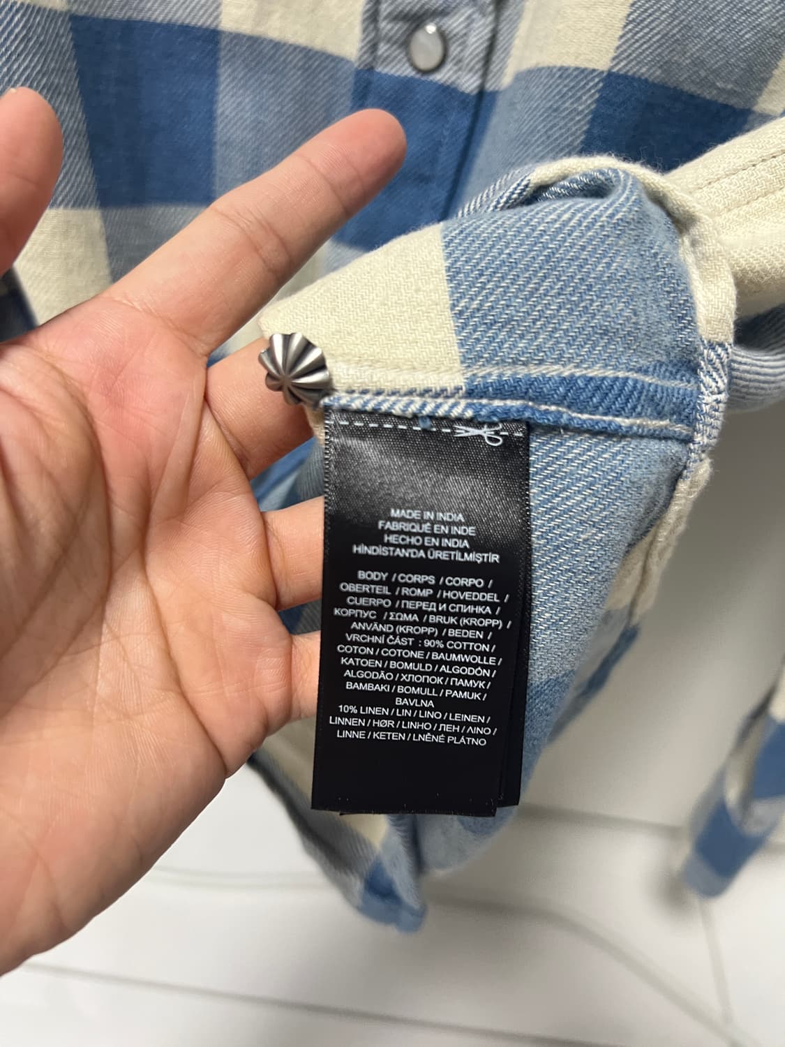 택포30) RRL 더블알엘 플래드 트윌 웨스턴셔츠 M 상품이미지2