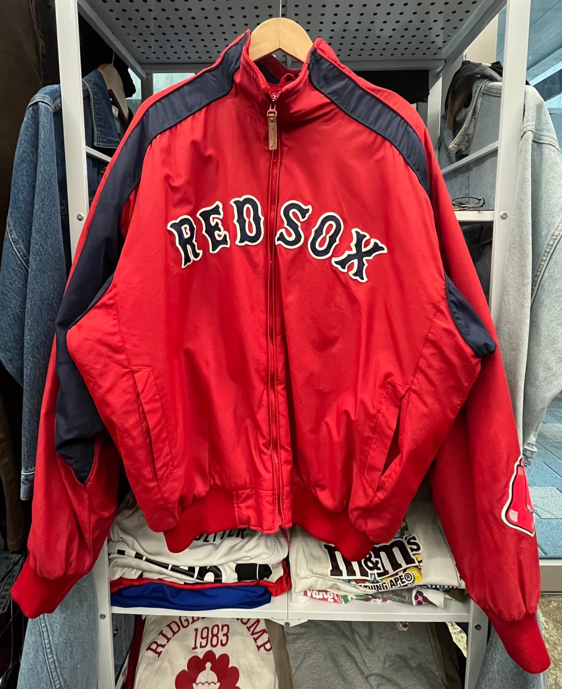 90s 마제스틱 MLB 레드삭스 야구 점퍼 상품이미지1