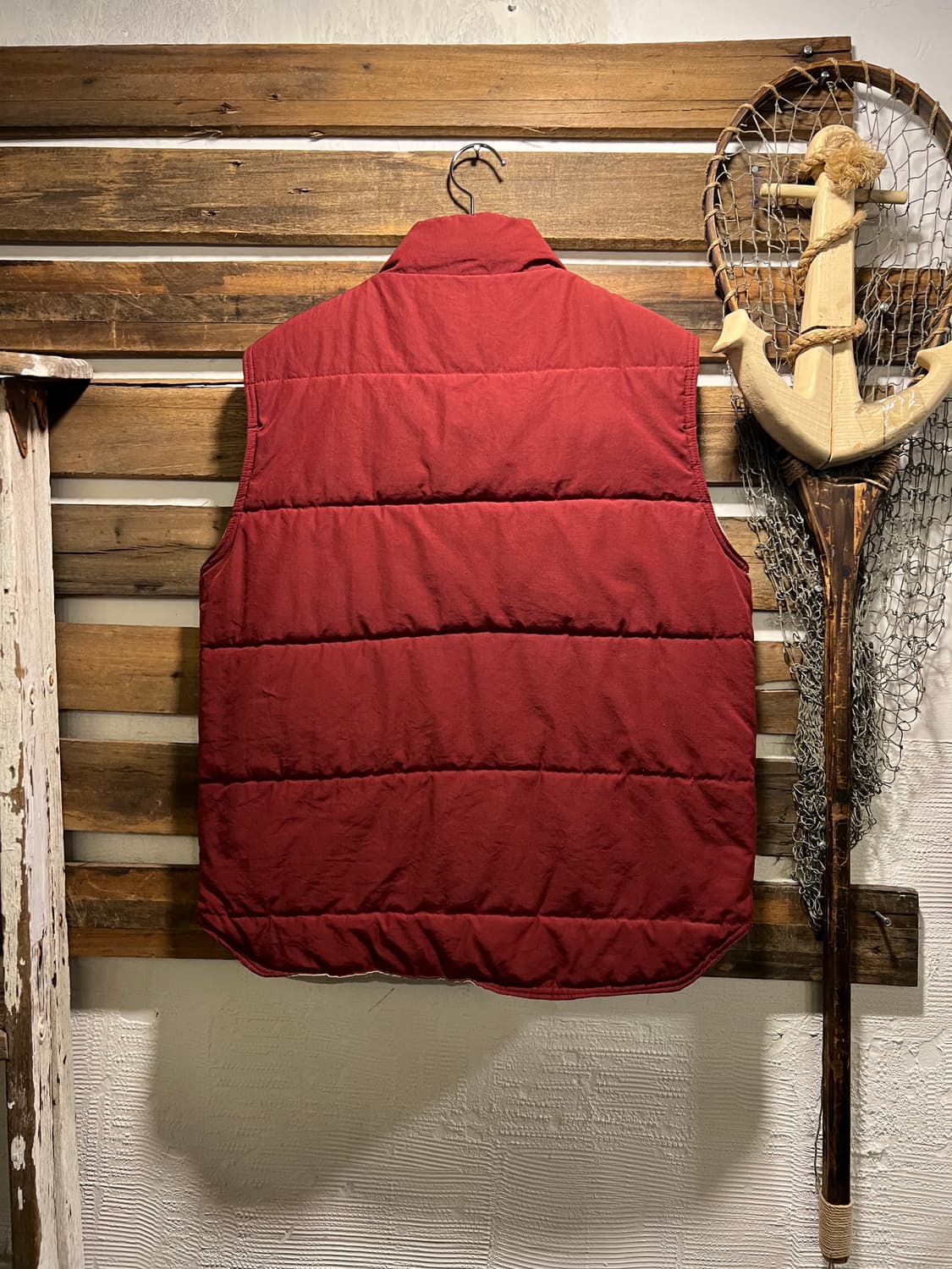 [L]80's 엘엘빈 USA 레드 Hollofil 패딩 베스트 상품이미지8