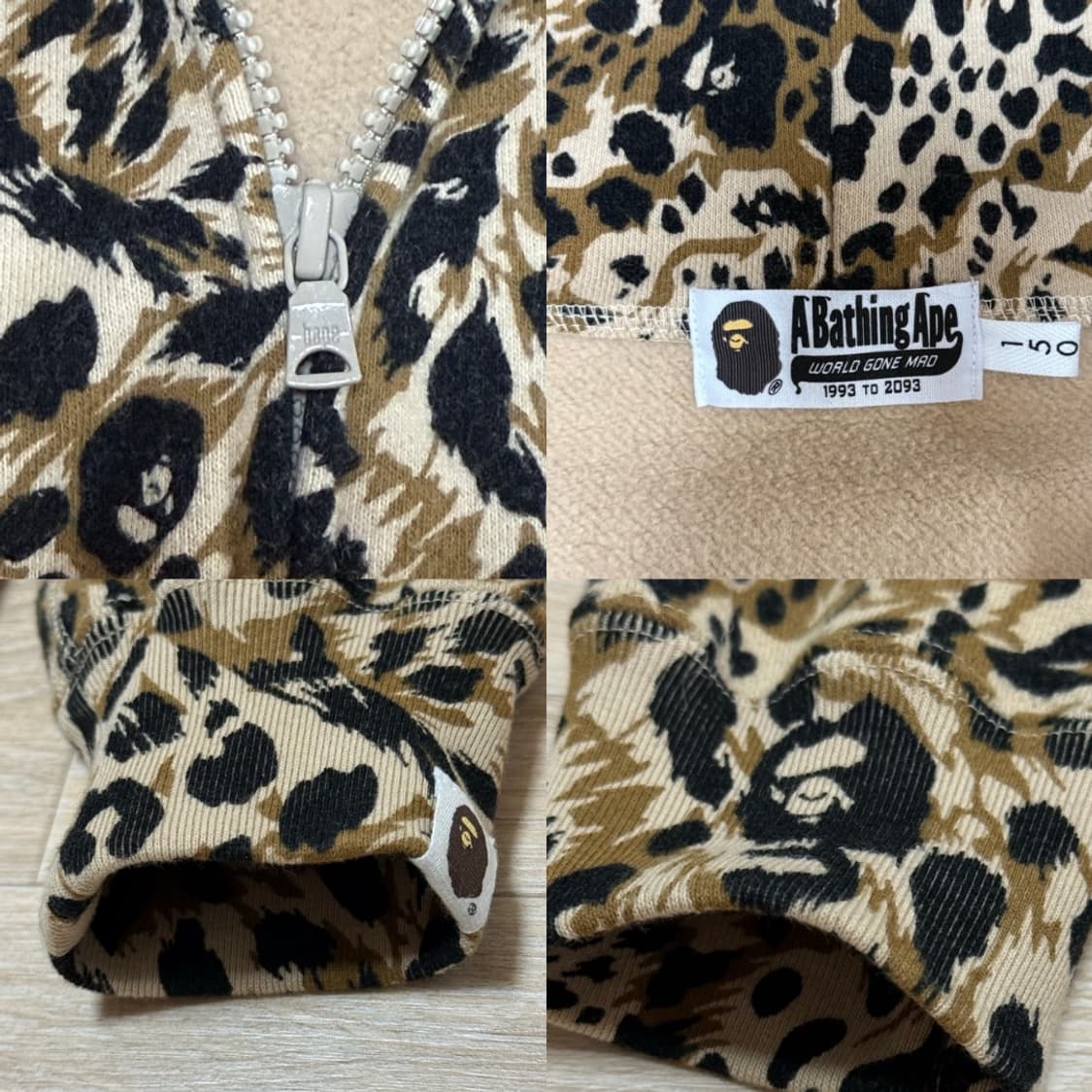 베이프 레오파드 샤크 후드집업 상품이미지2