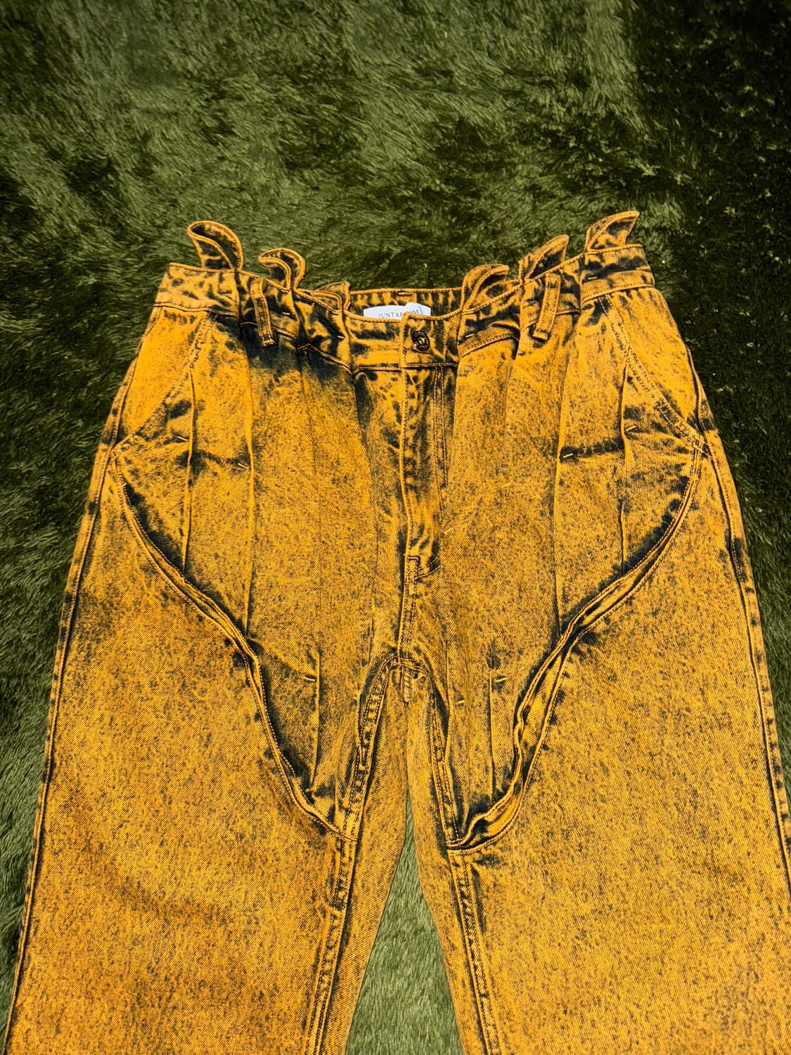 [L] juntae kim 준태킴 게더 코르셋 워시드 데님 팬츠 상품이미지5