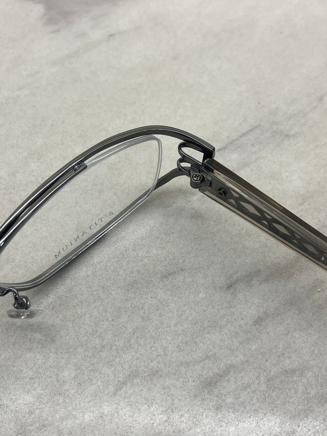 마지 마사토모 MAJI Masatomo 딥실버 스퀘어 와이어 메탈테 안경 상품이미지3