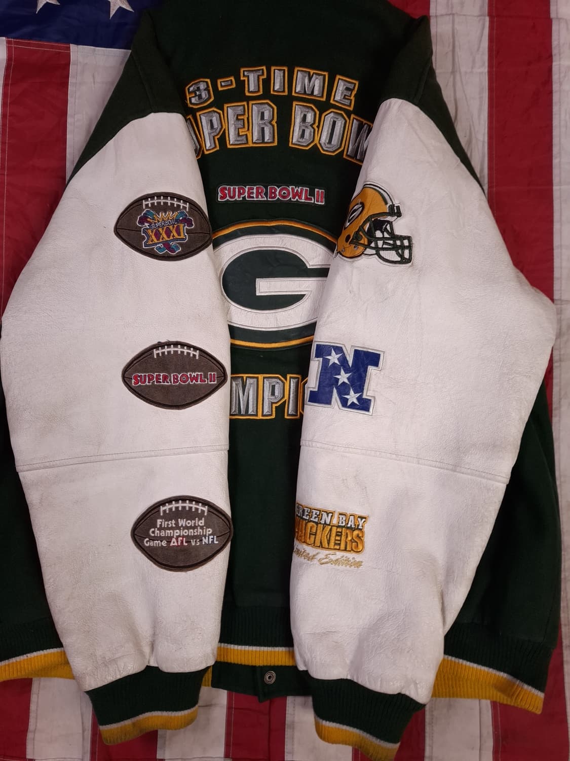 오리지날 NFL 그린베이패커스 슈퍼볼 바시티자켓 상품이미지2