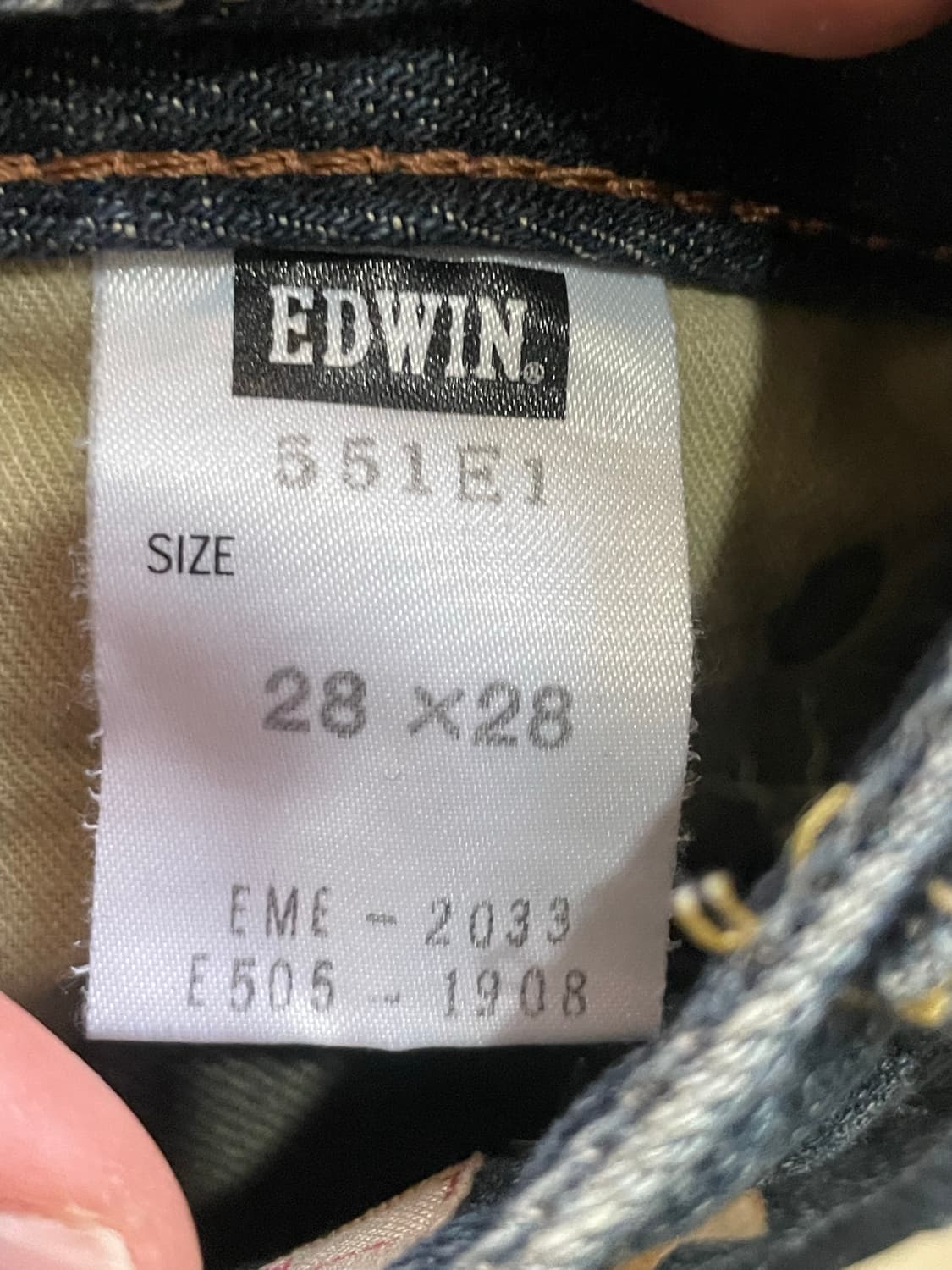 EDWIN 에드윈 MADE IN JAPAN 503 부츠컷 28x28 상품이미지7