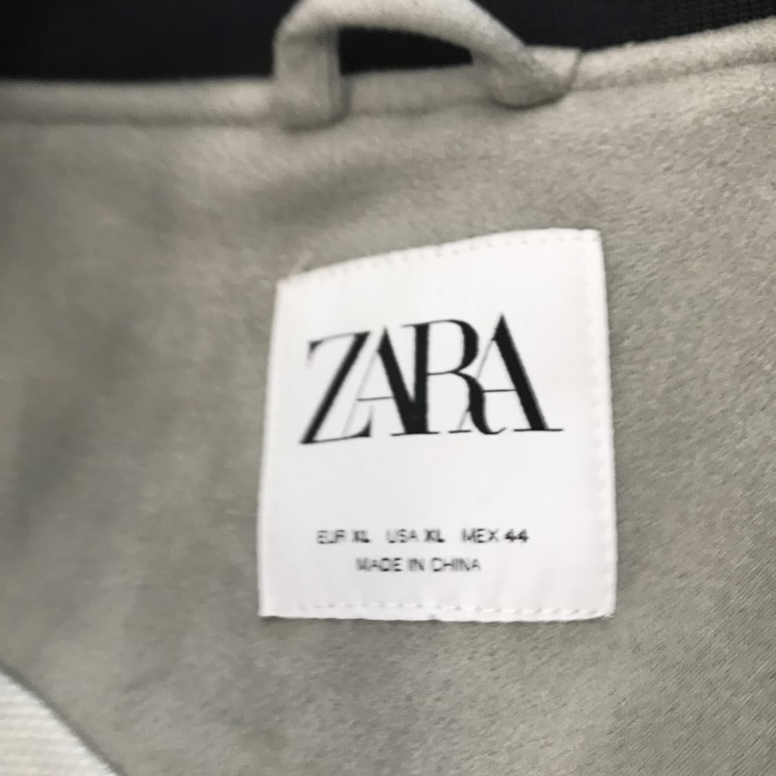 자라 그레이 스웨이드레더 블루종 [XL] 상품이미지4