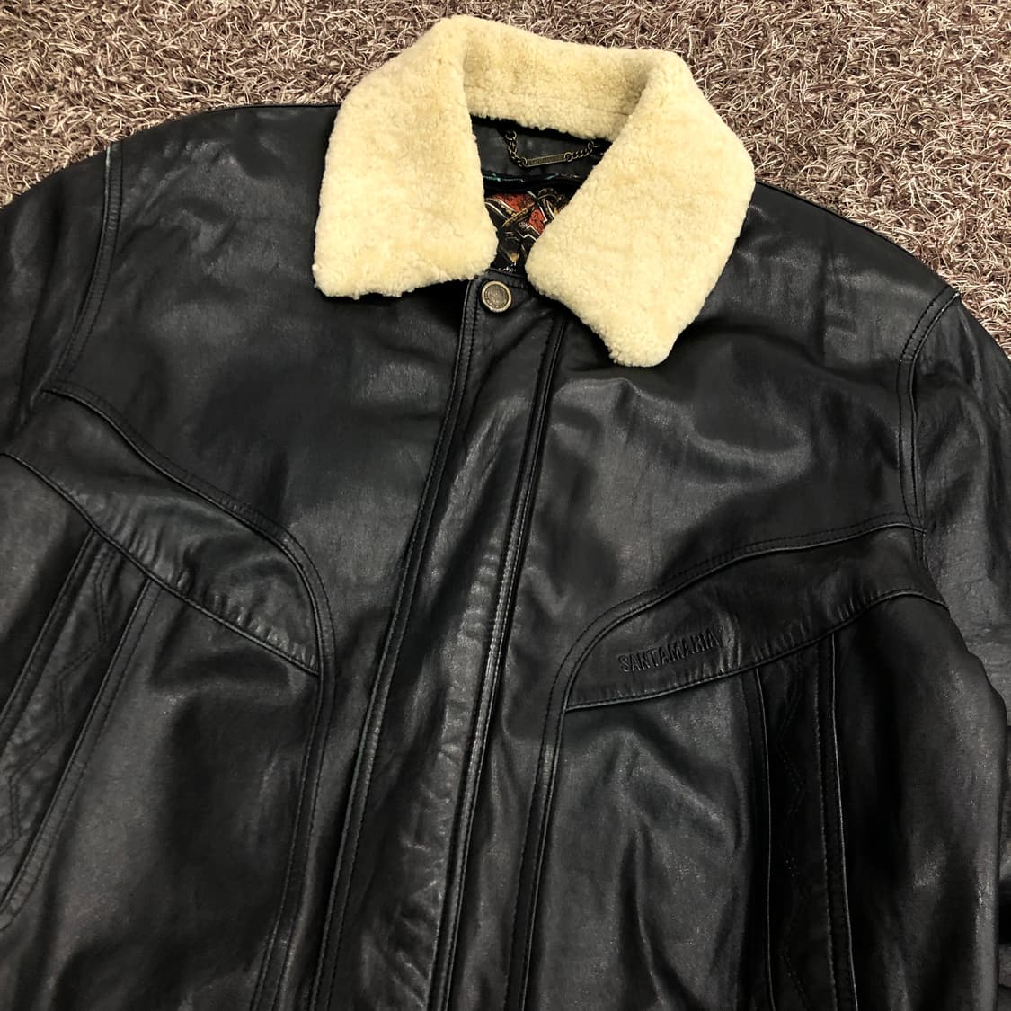 빈티지 가죽 봄버 리얼레더 레더 자켓 상품이미지2