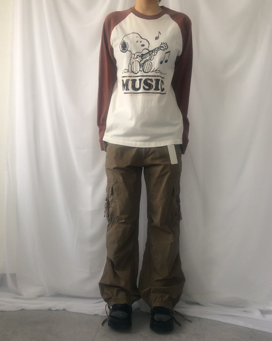 Snoopy printing raglan sleeve 상품이미지1