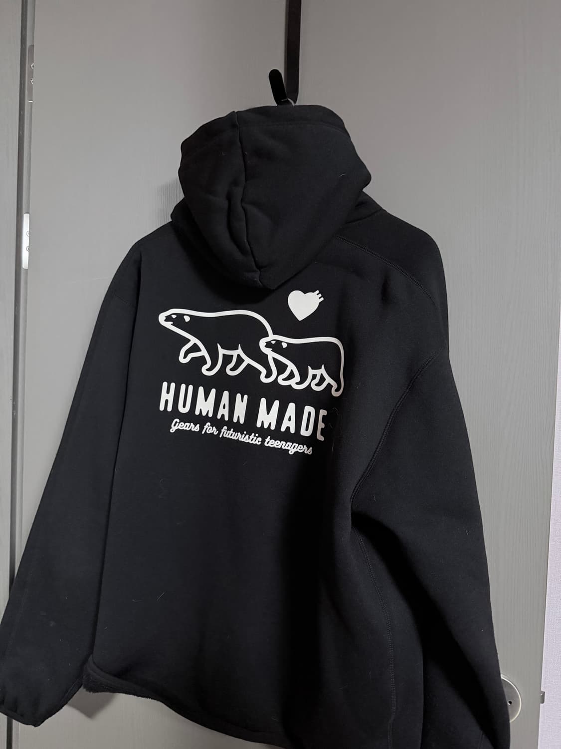 XXL) 휴먼메이드 집업 후드 블랙 상품이미지2