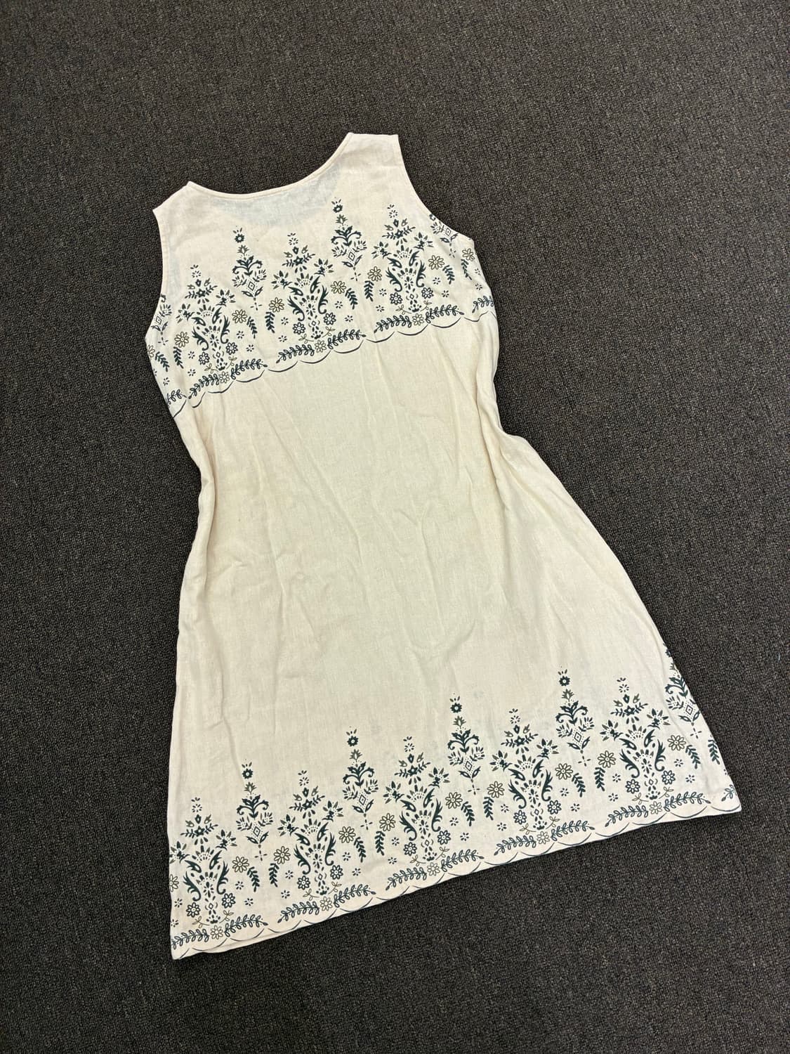 OS)Japanese vintage 여성 에스닉 패턴 나시 원피스 상품이미지6