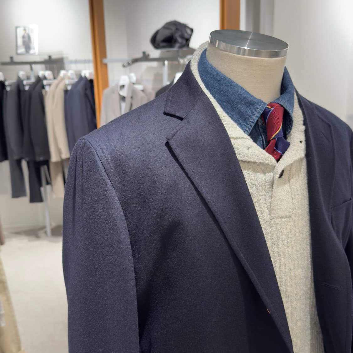 브룩스브라더스 플라넬 3버튼 네이비 금장 블레이저 상품이미지5