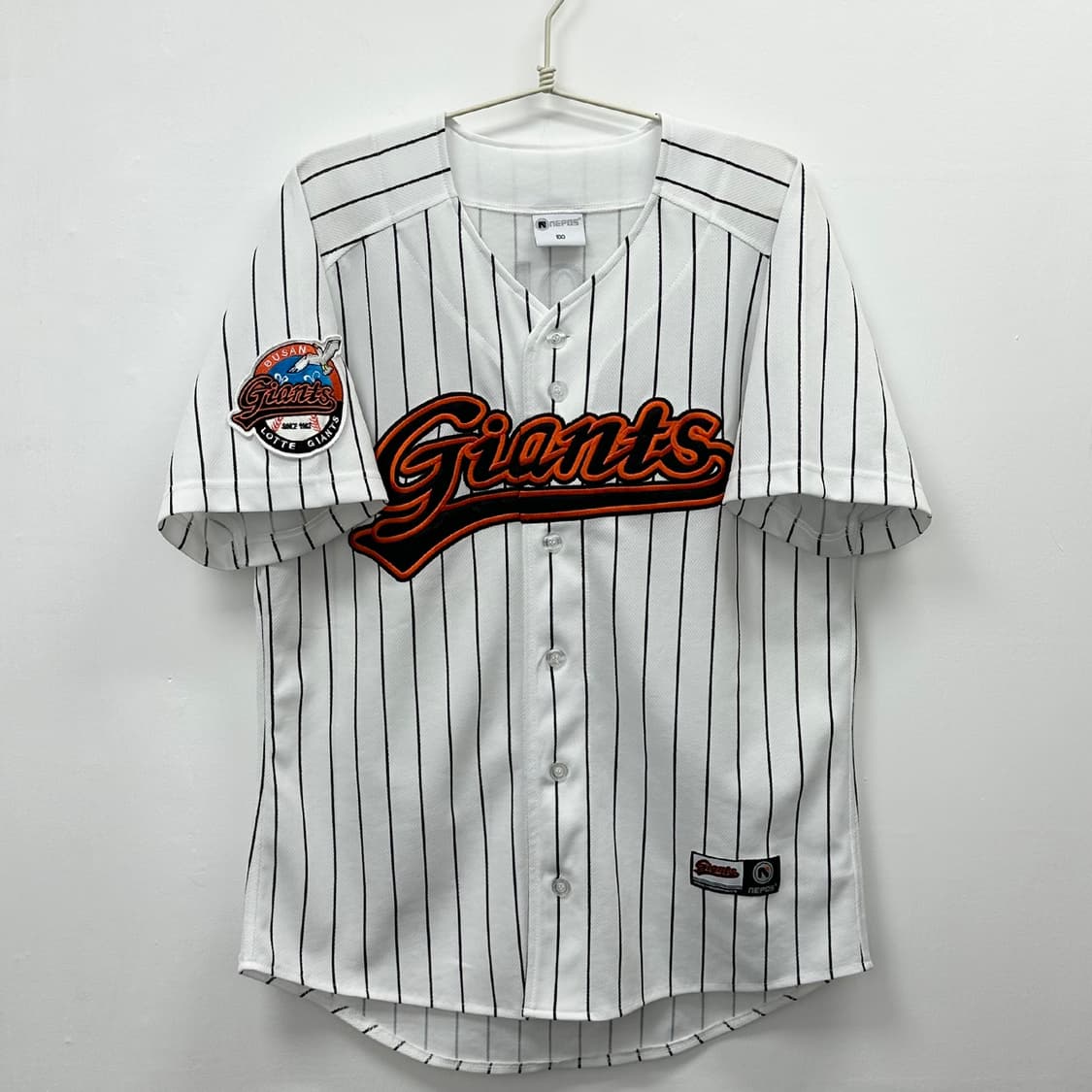 네포스 롯데자이언츠 스트라이프 손아섭 자수마킹 유니폼 100 상품이미지1