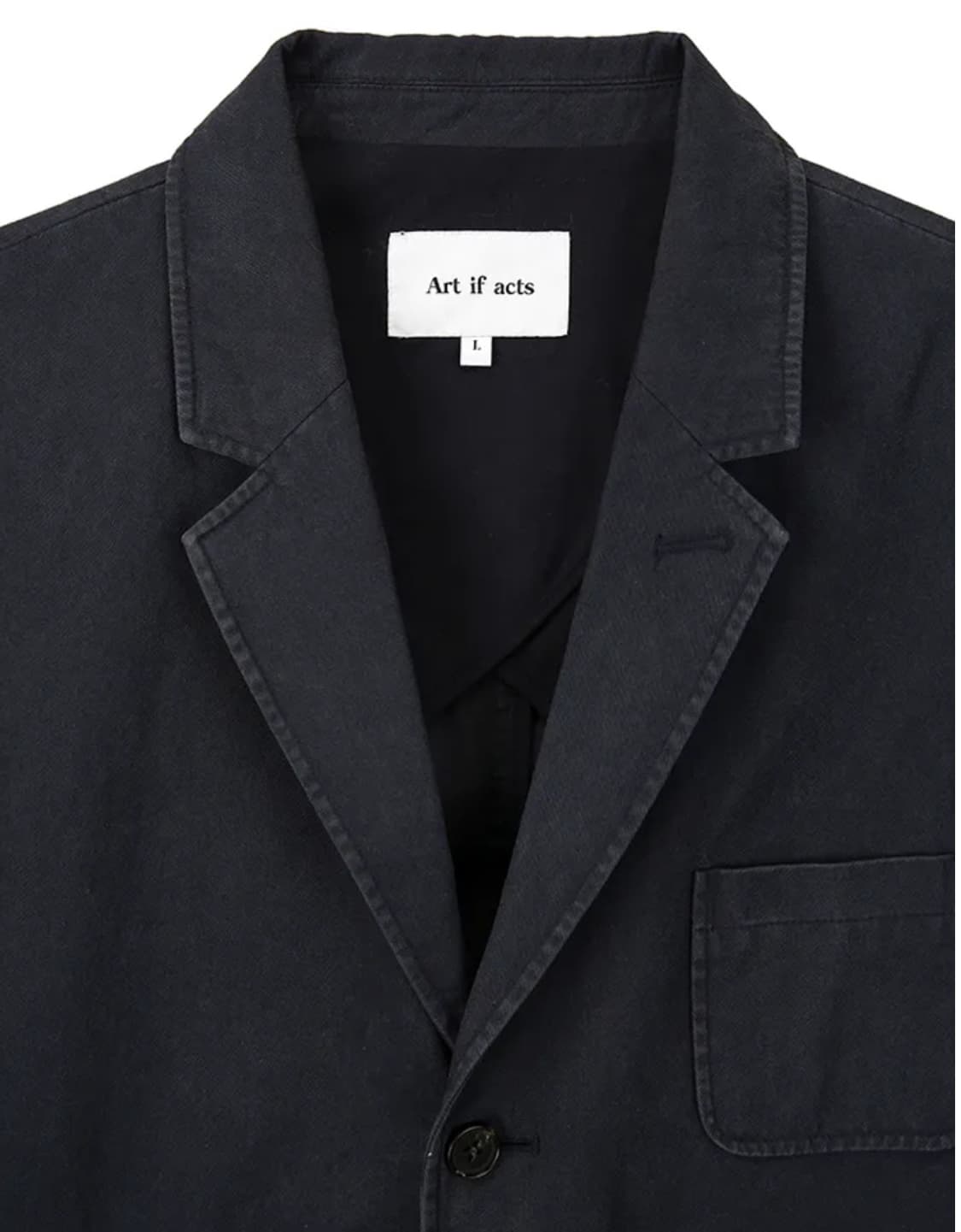 워시드 3버튼 블레이저 다크네이비 상품이미지3