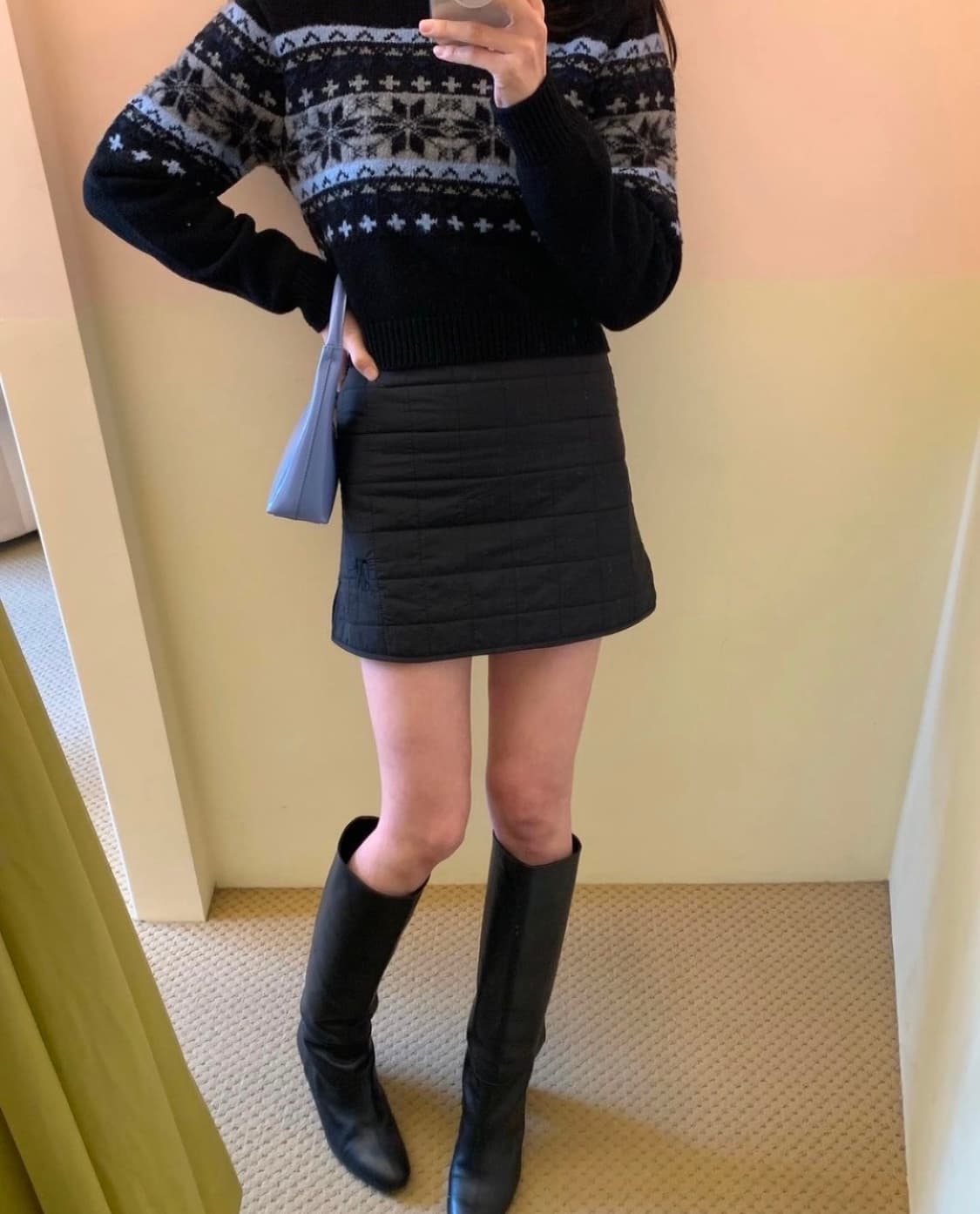 택O) [s] 그로브 TEMS 스커트 블랙 상품이미지2