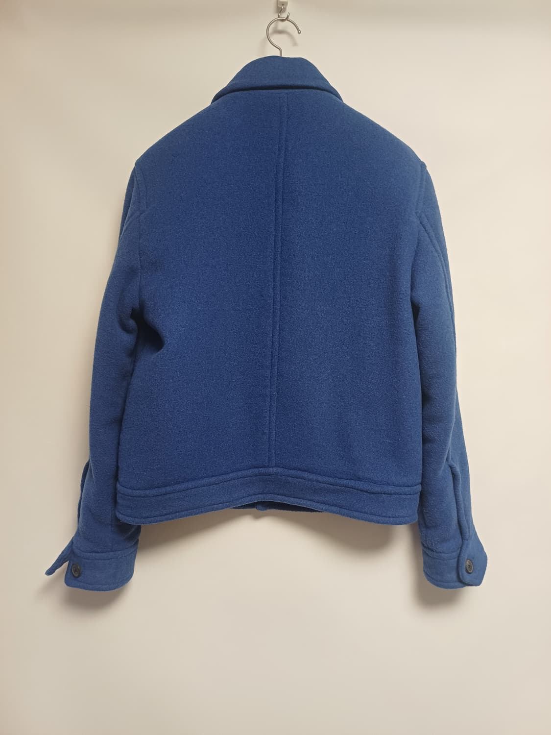 ZARA Blue Wool-Blend Cropped Work Jacket 상품이미지2