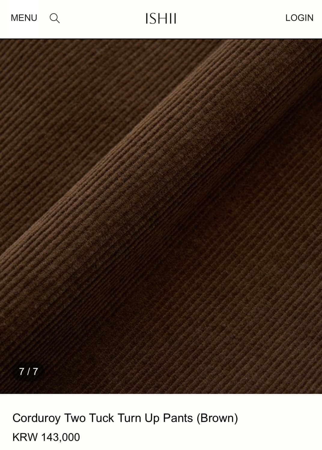 이시이 ishii 얼바닉st 팬츠 상품이미지5