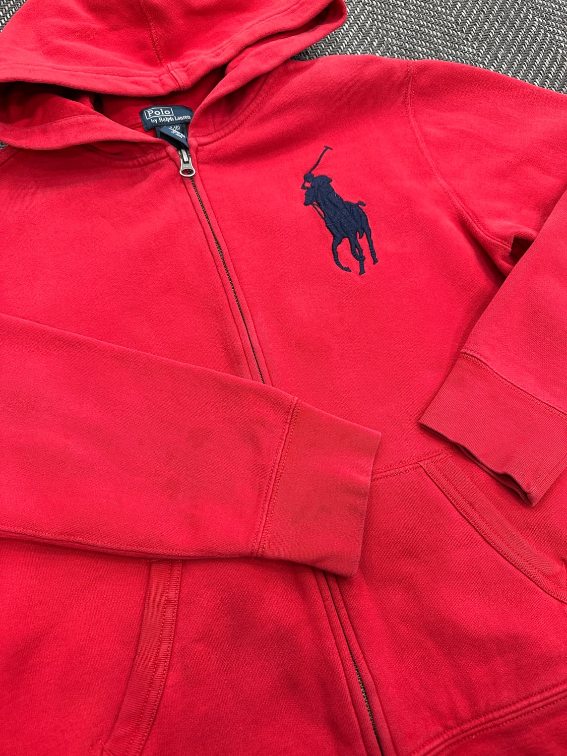 폴로 후드집업 레드 상품이미지4