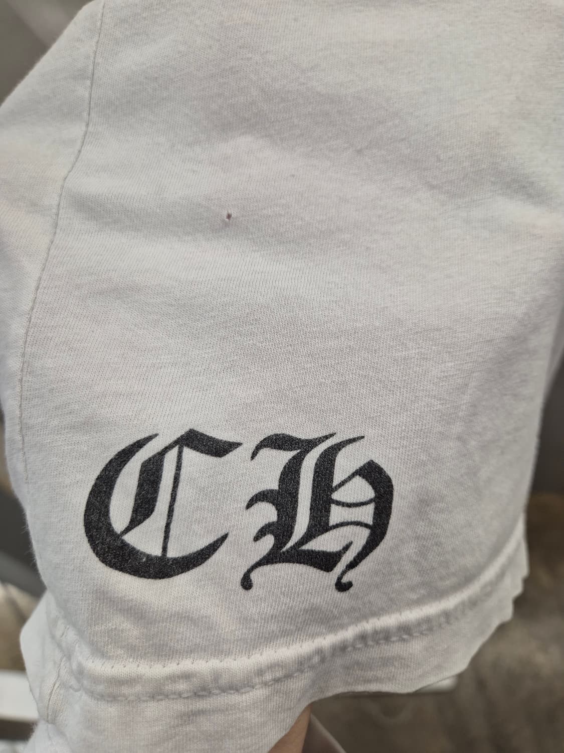 크롬하츠 홀스슈 포켓 반팔티 XL 화이트 상품이미지4