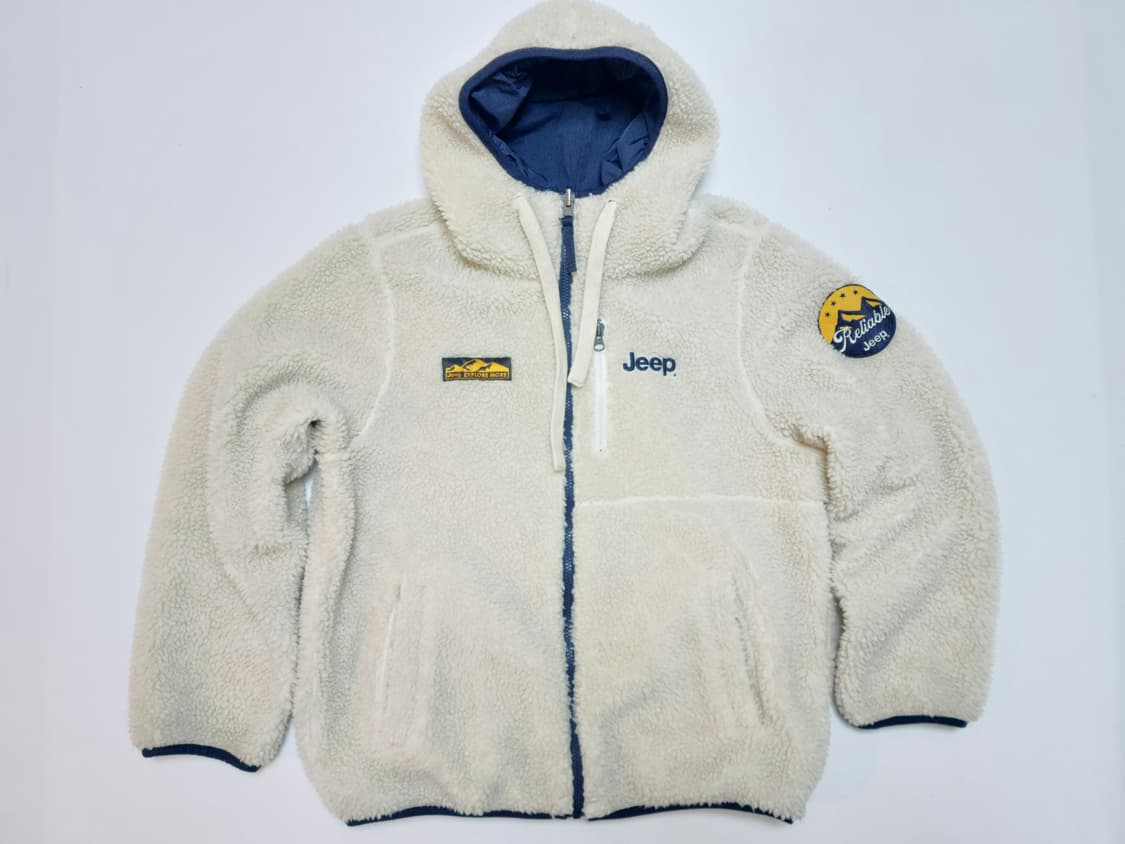 Jeep 양털 후리스 양면 후드 점퍼 상품이미지1