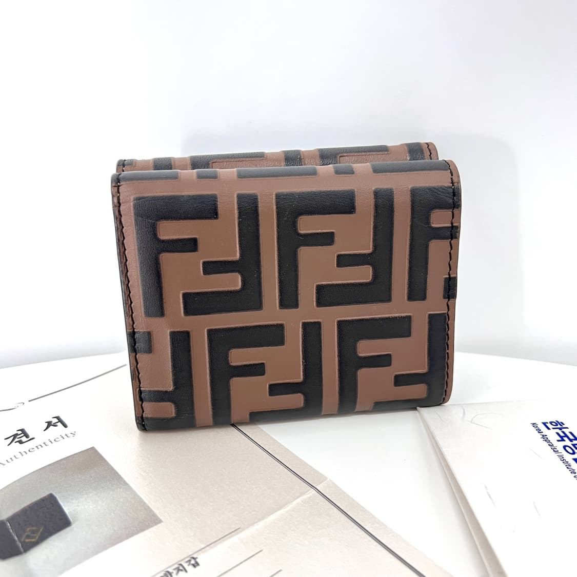 [감정완료] 펜디 FF 다이아몬드 3단 반지갑 (8M0480) 상품이미지4