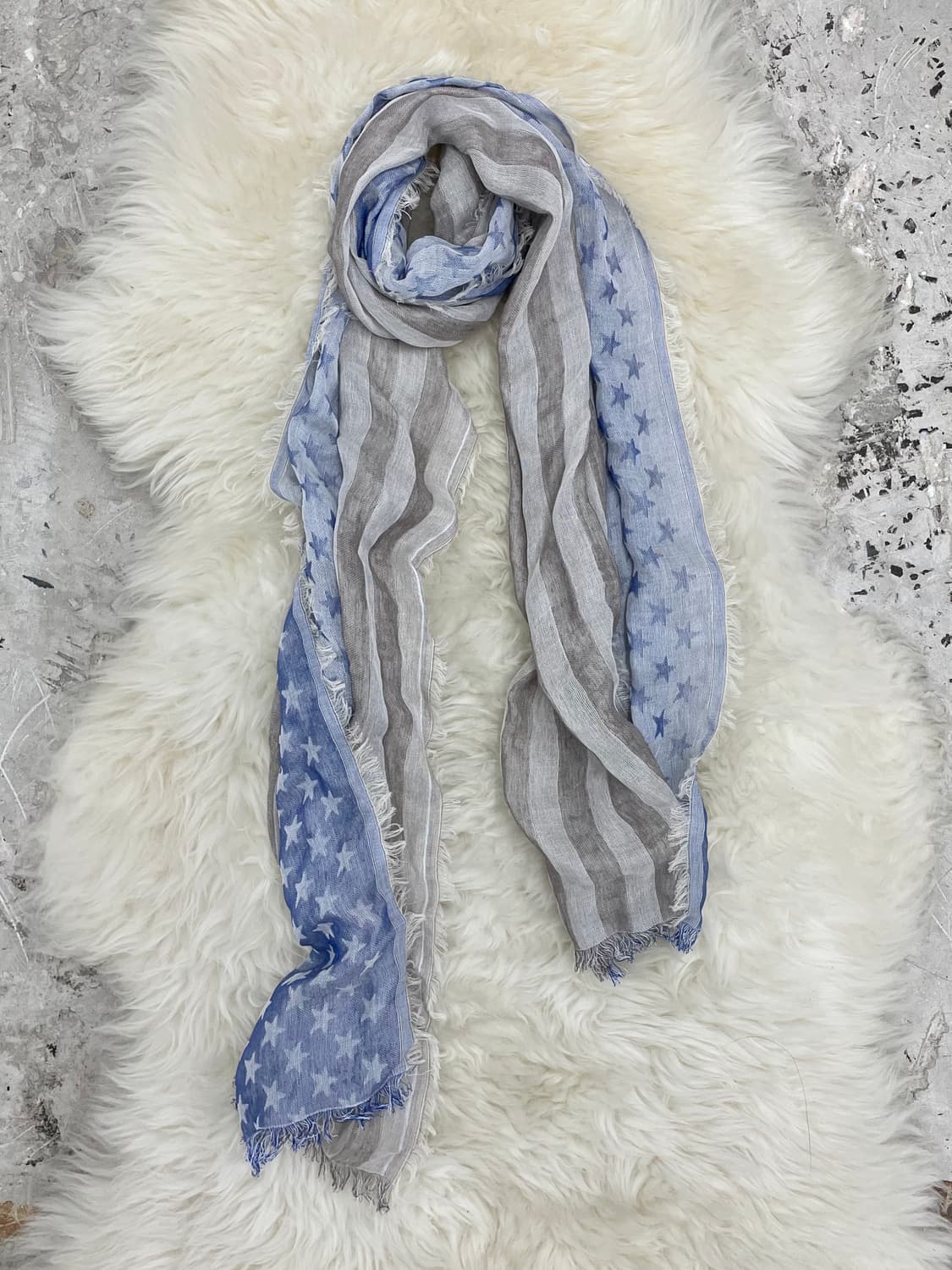 y2k 스타 배색 머플러 상품이미지3