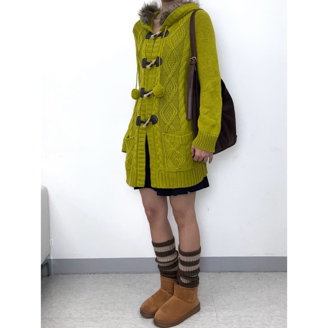빈티지 더플 가디건 원피스 상품이미지3