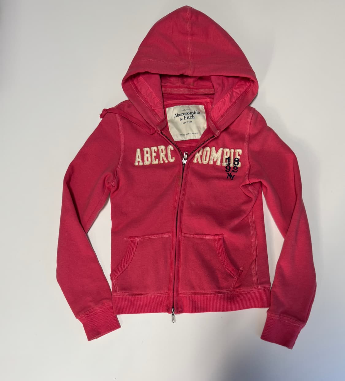 희귀!! 여성 아베크롬비 y2k 핑크 기모 후드집업 s 상품이미지1