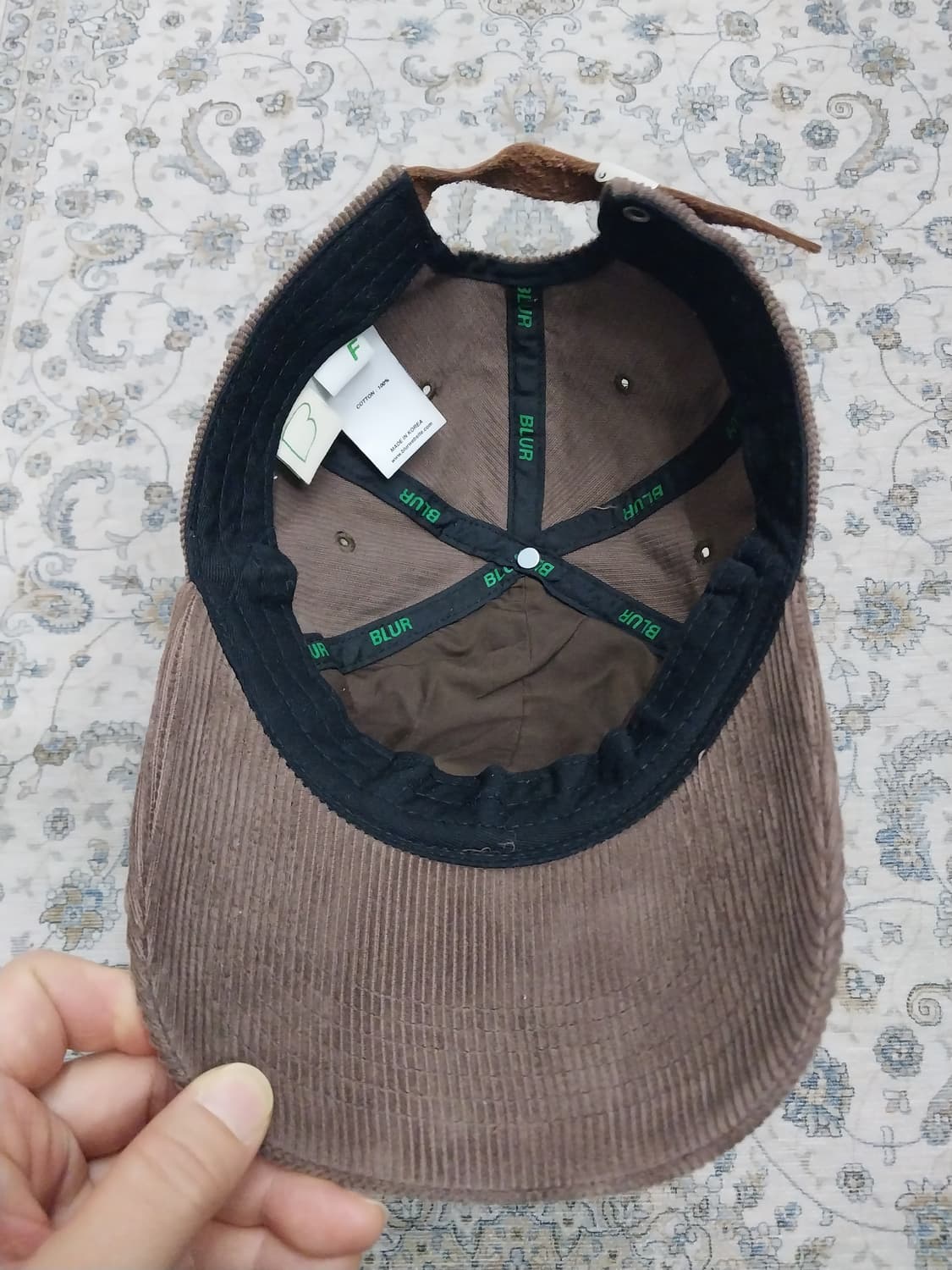 BLUR 코듀로이 볼캡 브라운 F 상품이미지6