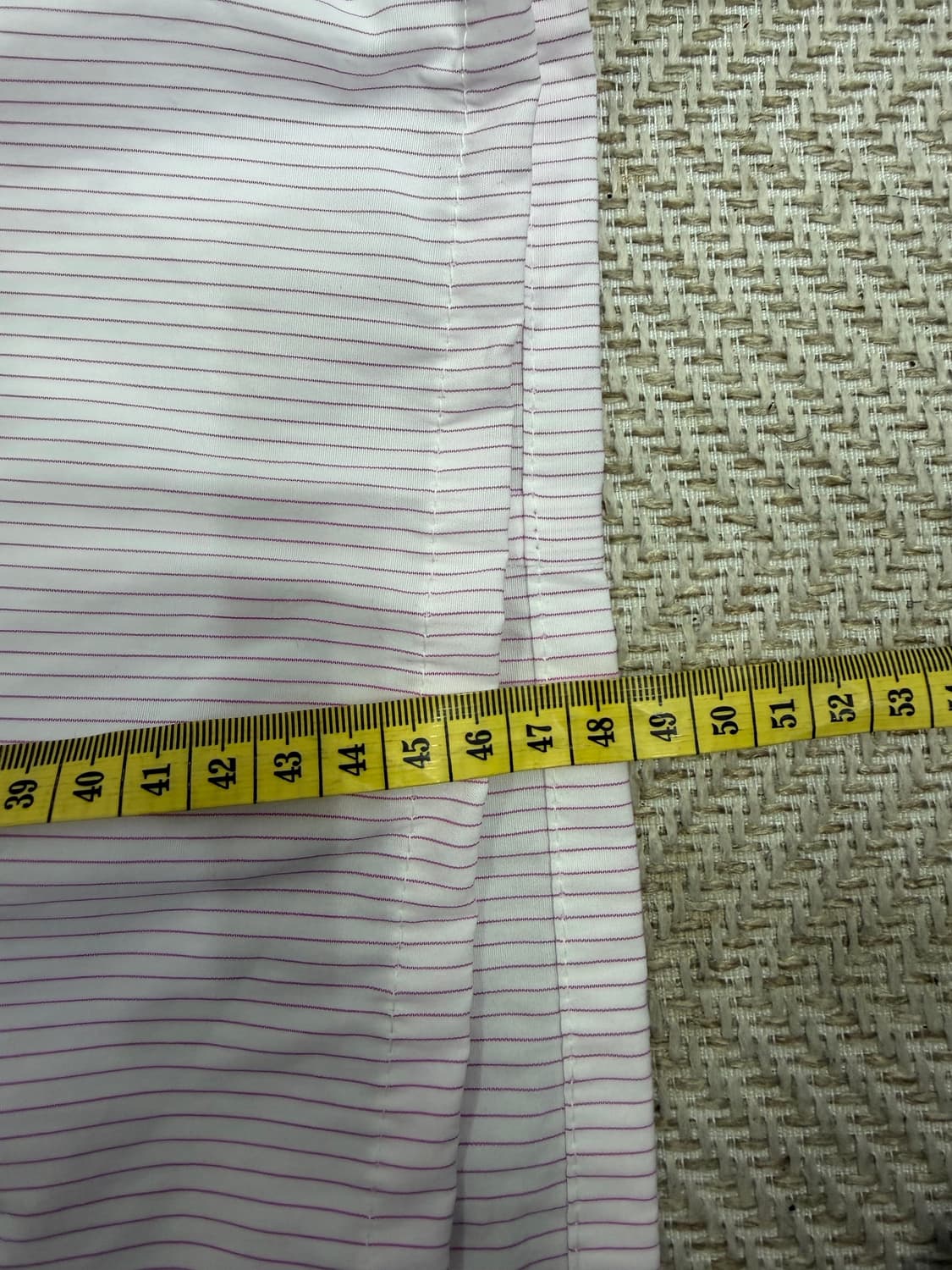 정품) 랑방 한섬 오버핏 크롭 스트라이프 셔츠  상품이미지8