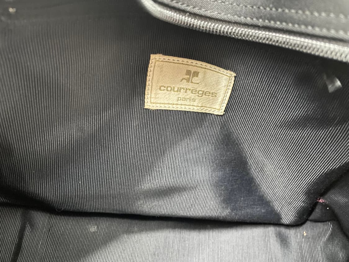 90‘s 꾸레쥬 로고 리본 토트백 상품이미지8