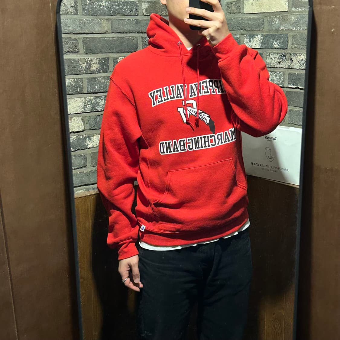 M) 러셀 빈티지 후드티 레드 50/50 상품이미지8