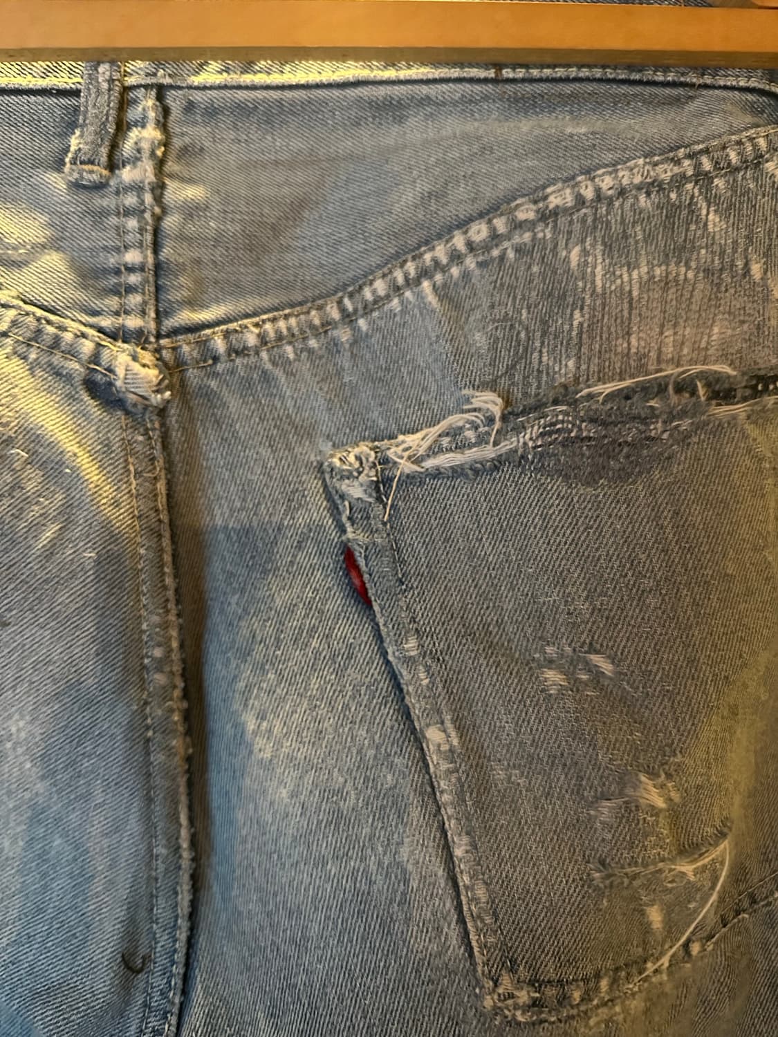 50s USA 빈티지 리바이스 501XX 오리지널 셀비지 데님 팬츠 상품이미지6