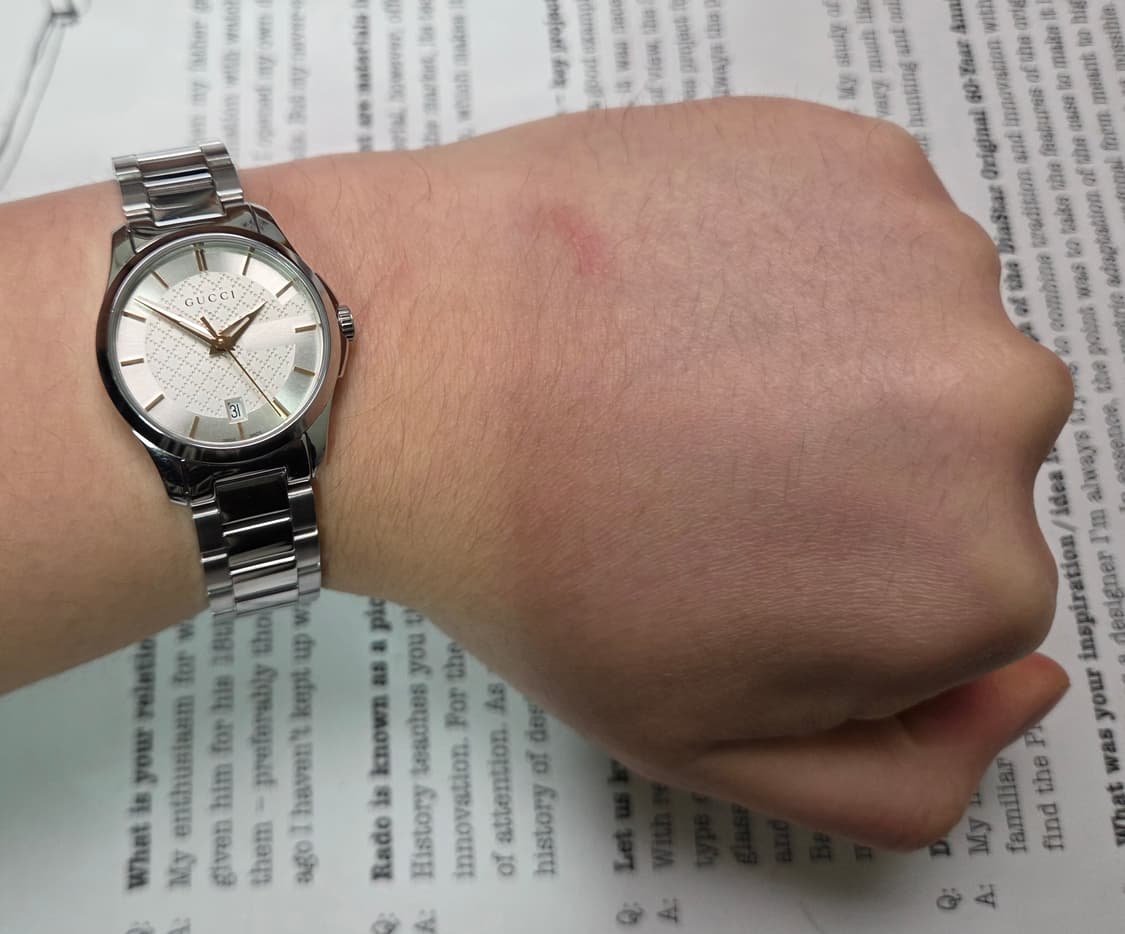 구찌 G타임리스 126.5 실버다이얼 여성용 쿼츠 브레이슬릿 ver.
 상품이미지9