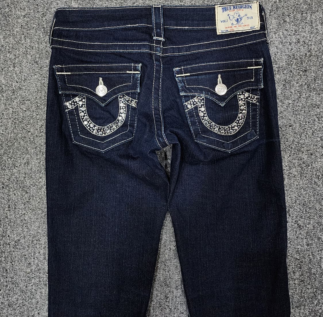 트루릴리젼 JOEY 백포켓 큐빅 로우라이즈 부츠컷 데님팬츠 청바지 26 상품이미지4