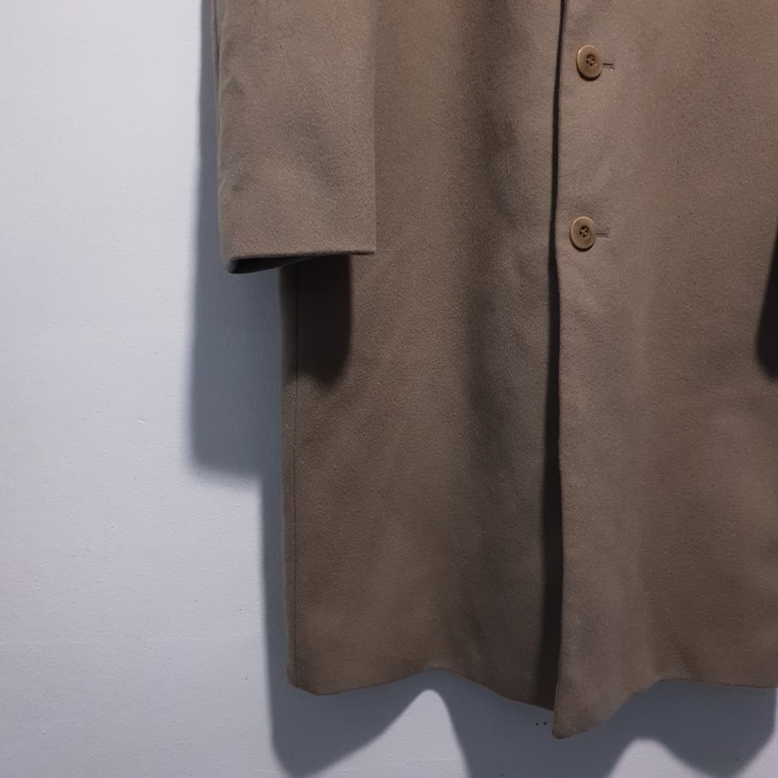 실측 XL) COOR 쿠어 울 리치 블렌드 캐시미어 20 싱글 코트 자켓 상품이미지3