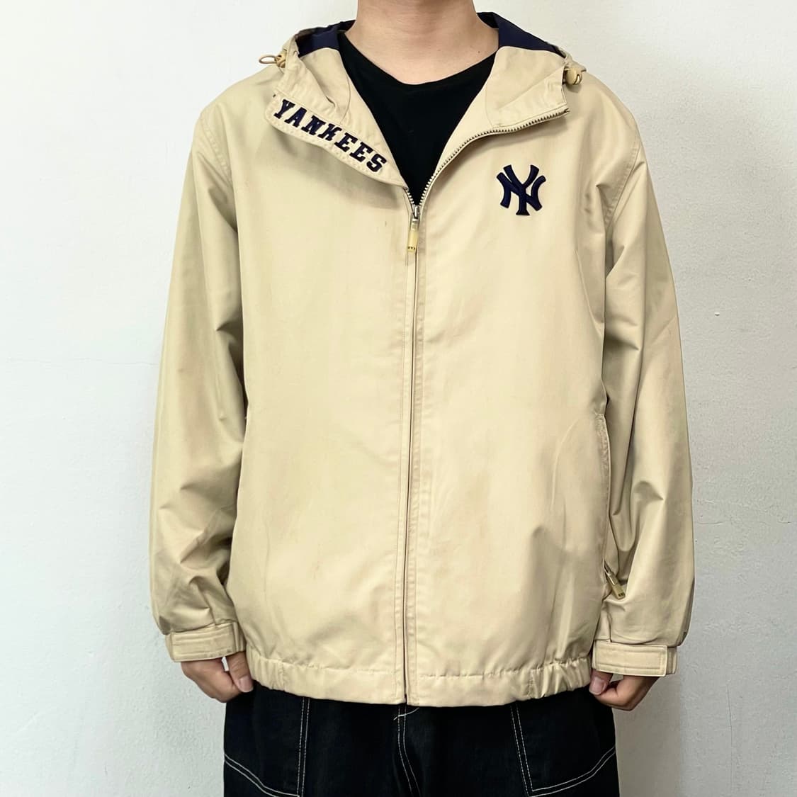 WWS 00s 뉴욕양키스 오버사이즈 후드 바람막이 자켓 상품이미지2