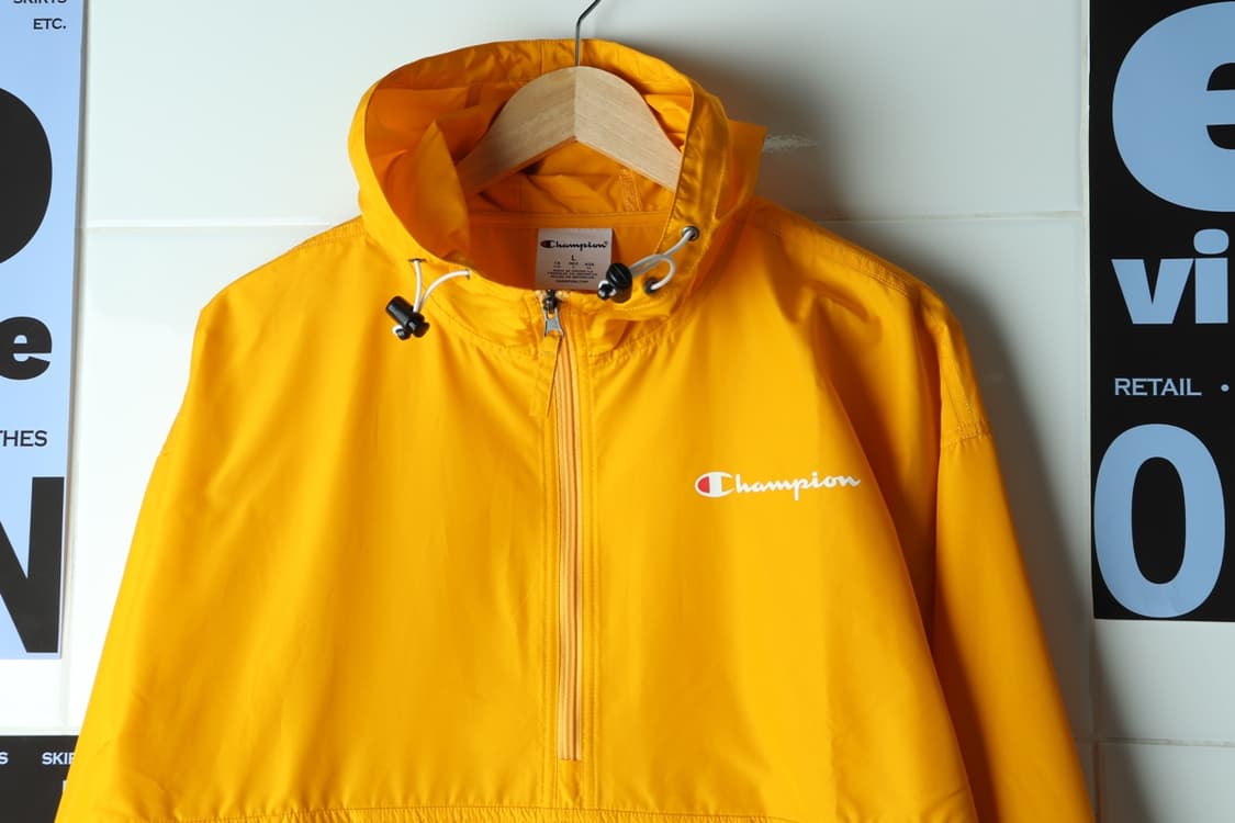 (XL-2XL) 챔피온 집업 바람막이 점퍼자켓 아노락 노랑-H32693 상품이미지3