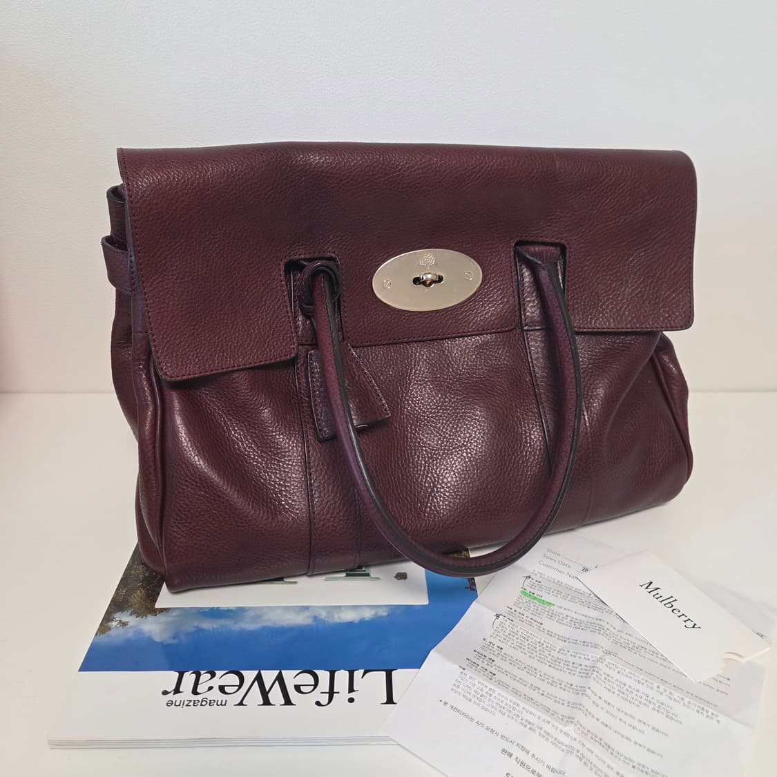 Mulberry 멀버리 정품 헤리티지 베이스워터 금장 블랙체리 클래식 상품이미지6