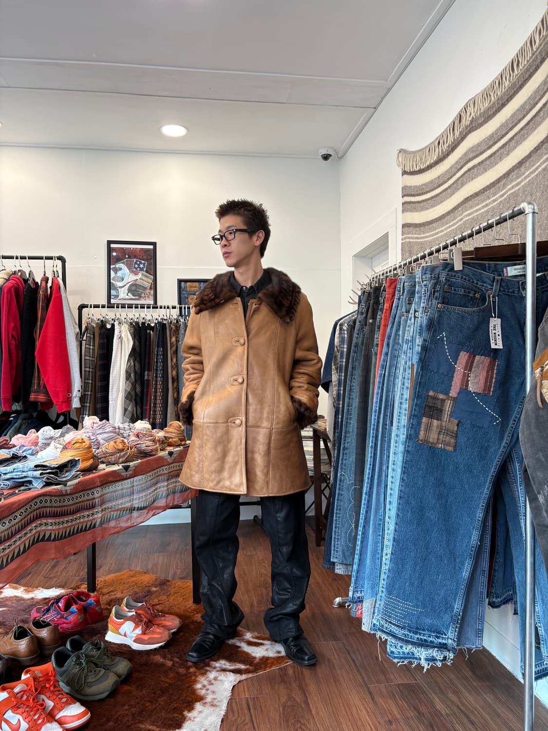 Vintage 양털 100% 밍크 가죽자켓 상품이미지2