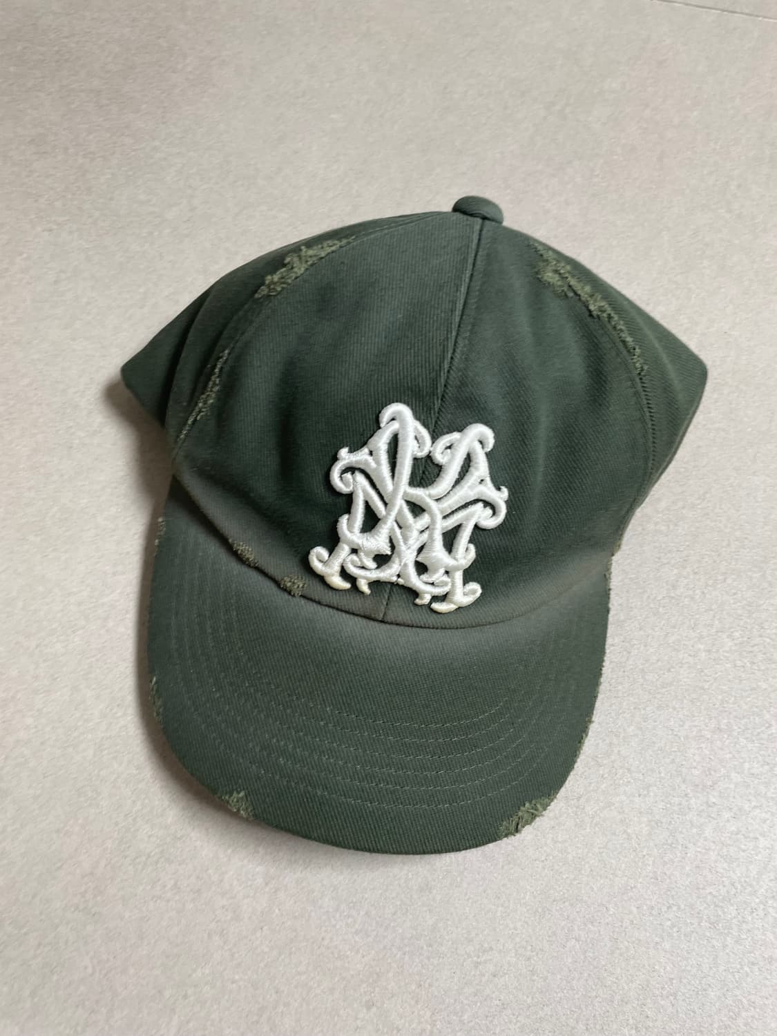 카미야 디스트레스드 캡 카키 상품이미지1