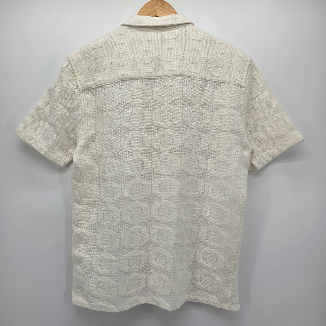 자라 아이보리 반팔 텍스처 셔츠 [D30457] 상품이미지8