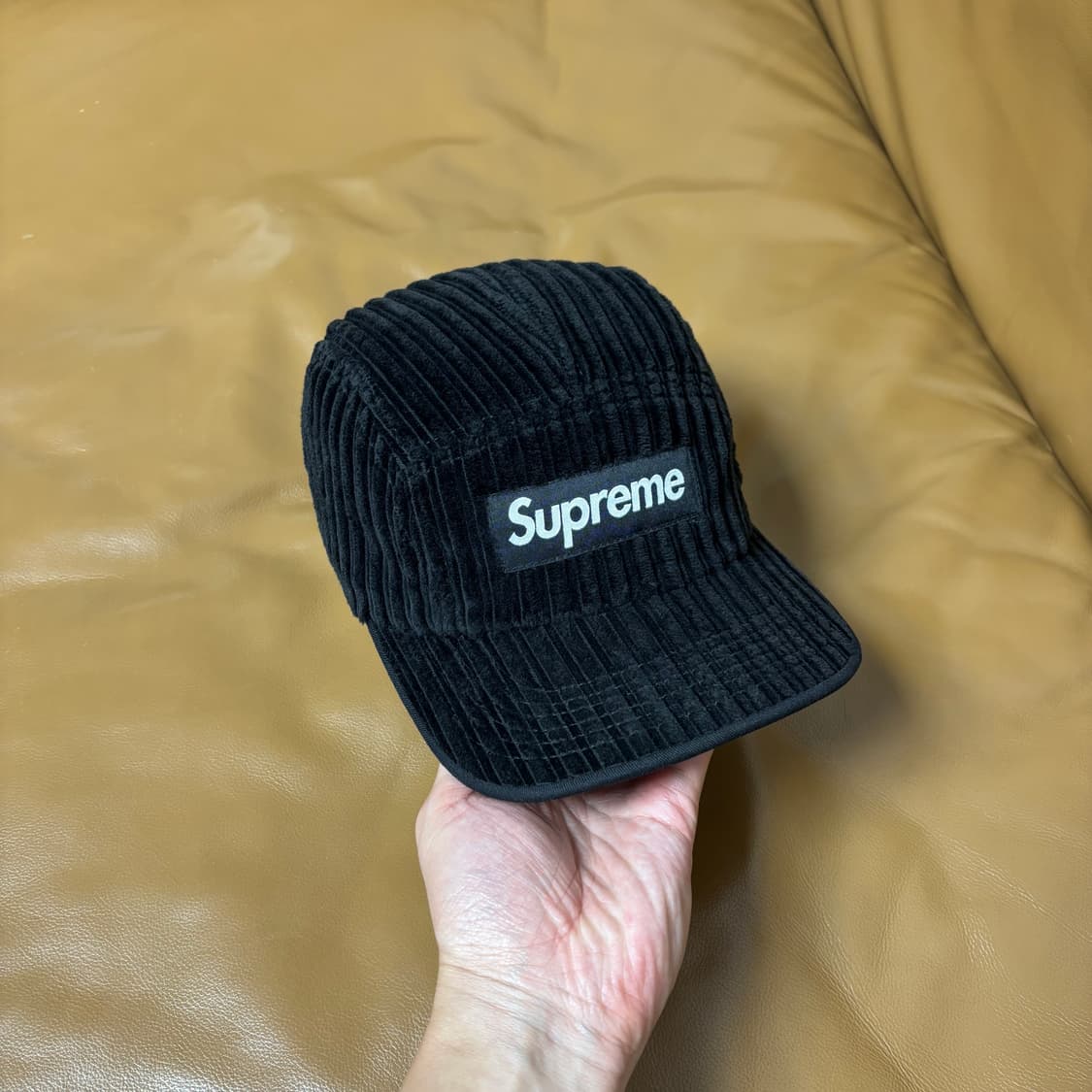 Supreme 슈프림 코듀로이 블랙 캠프캡 모자 (Black) 상품이미지2