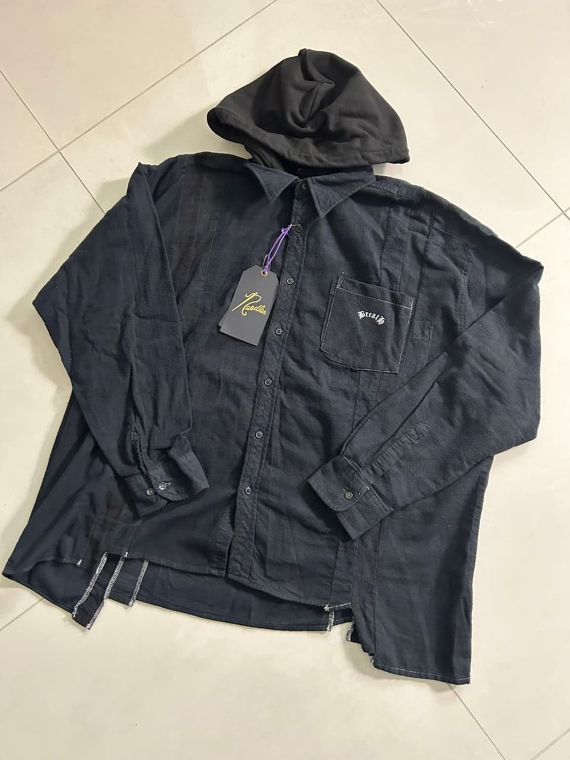 WIDE SHIRT W/H 7컷 와이드 후드티 상품이미지3