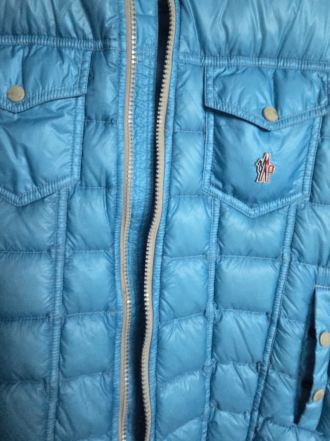 몽클레어 패딩 조끼 블루 라지 상품이미지1