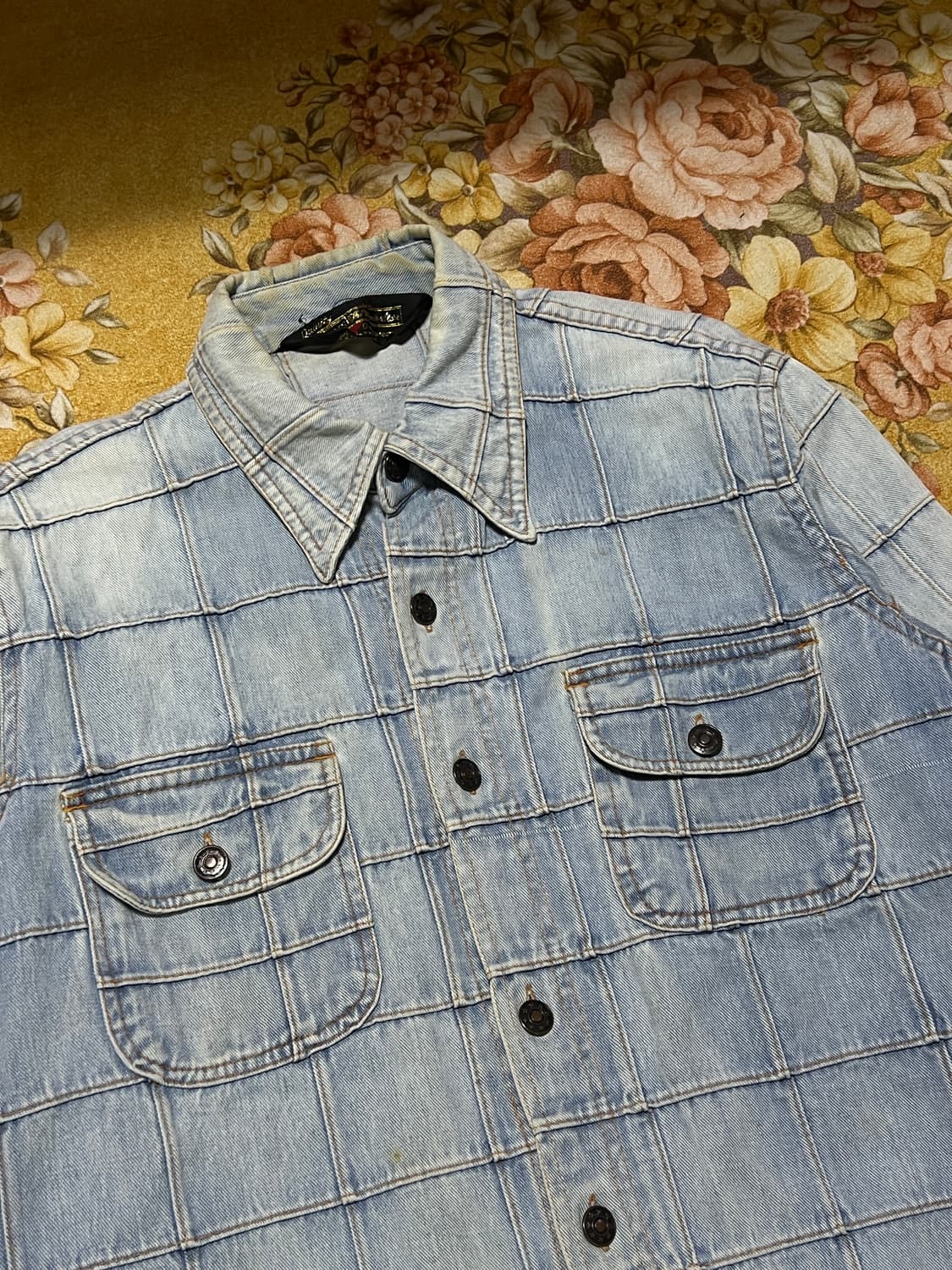 80s Sears 패치워크 데님 셔츠 자켓 상품이미지3
